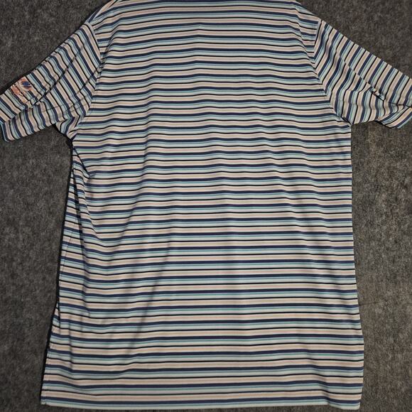 Peter Millar Summer Comfort Golf Polo Shirt Men's XXL Striped Regatta Golf Club - Picture 4 of 8
